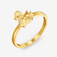 Stylish Duck Design Kid’s Gold Ring
