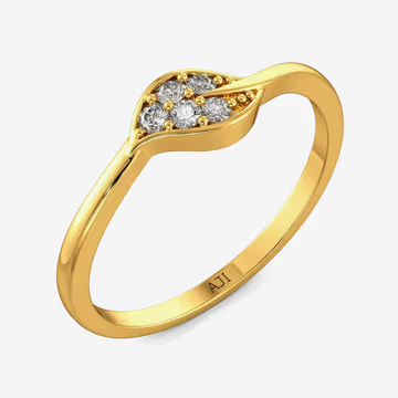 Shiny Leaflet Kids Gold Ring